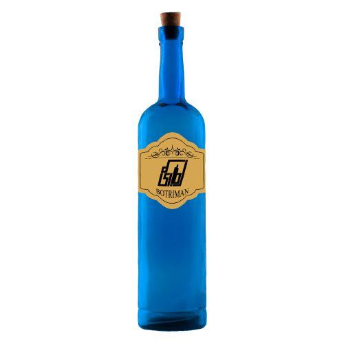 بطری ایسلندی 1 لیتری چوب پنبه خور آبی رنگ