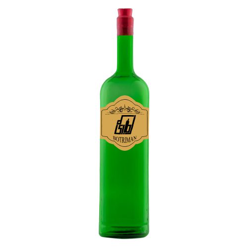 بطری ایسلندی شراب 1 لیتری سبز رنگ چوب پنبه خور
