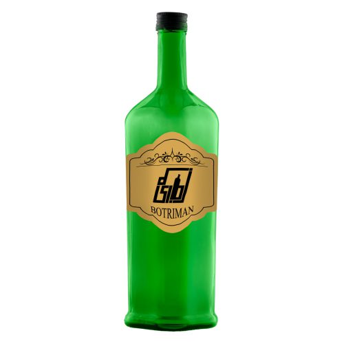 بطری سبز رنگ با درب پیچی 1 لیتری