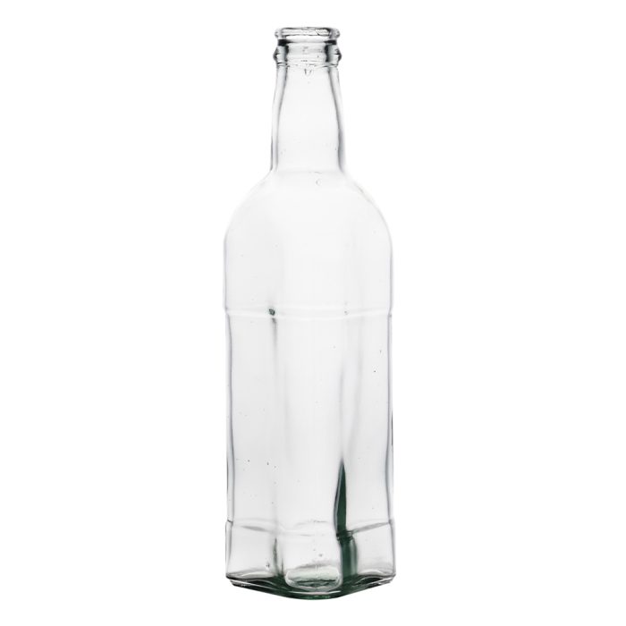 بطری سه گوش دلستری شفاف تشتک خور 330 میلی لیتر