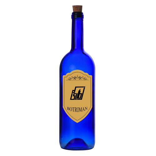 بطری فرانسه 1 لیتری آبی رنگ