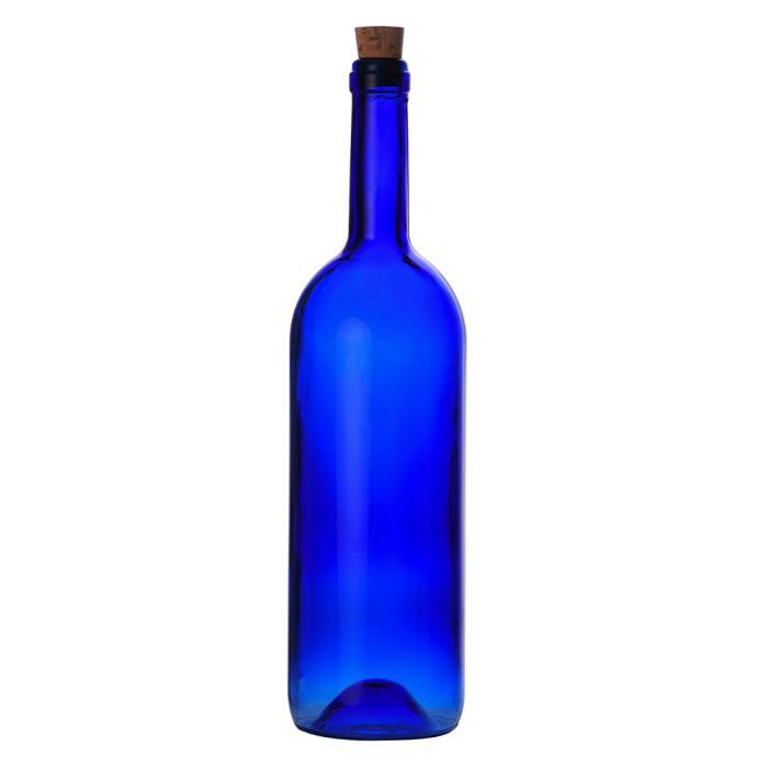 بطری فرانسوی 1 لیتری آبی رنگ